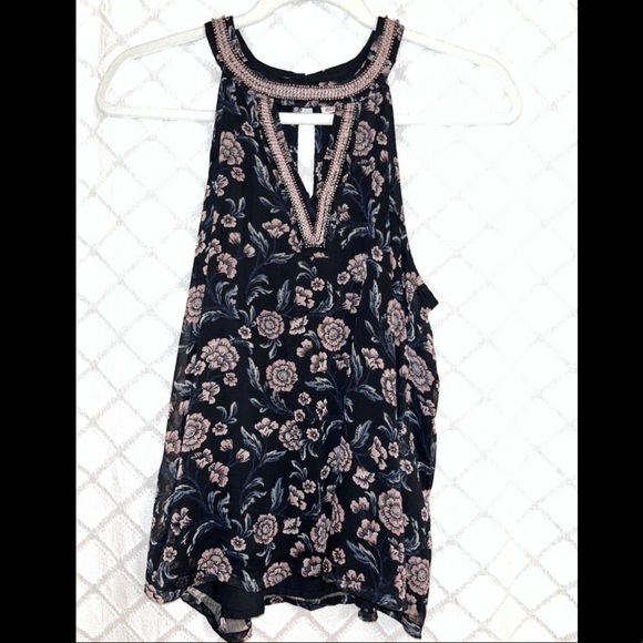 Hollister halter neck shirt with floral print - Picture 1 of 4